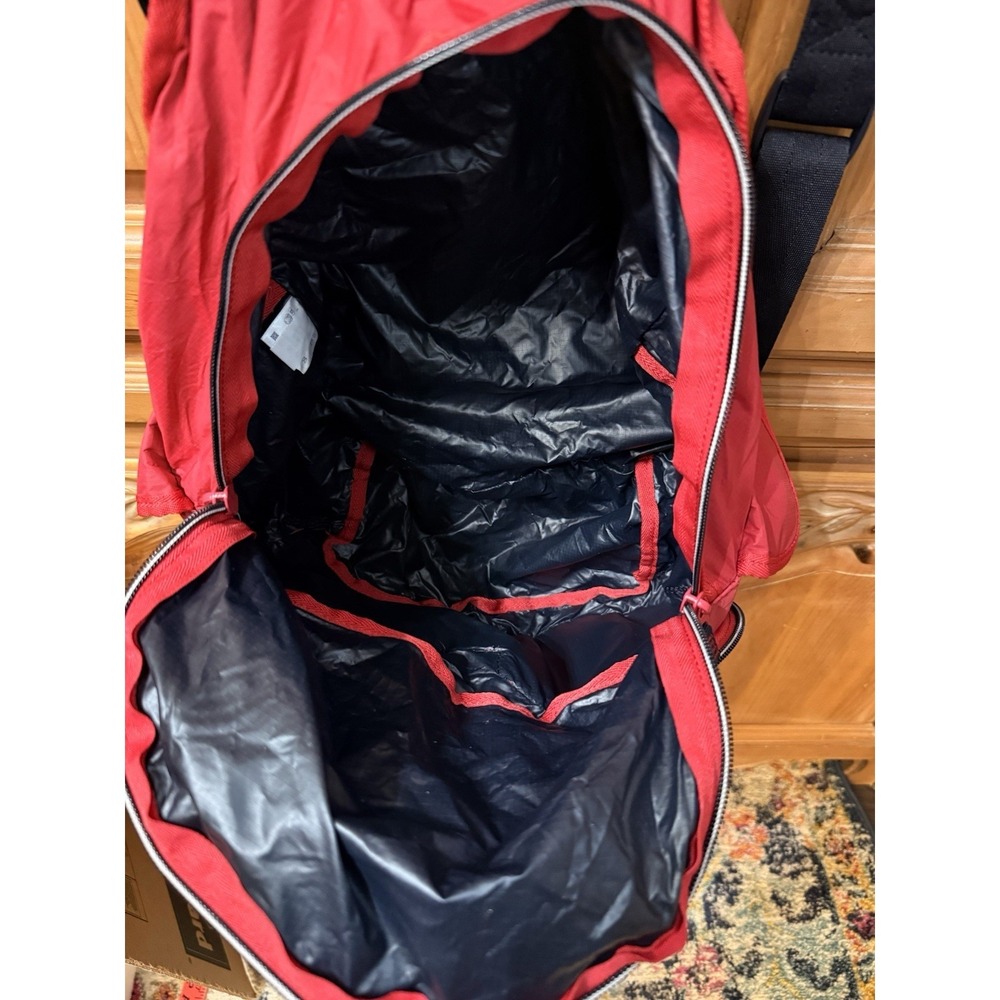 Lands End Packable Backpack Red Blue Black Lightweight Ripstop Nylon Travel Bag - Picture 10 of 13